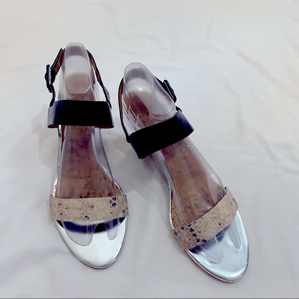 Sam Edelman Sutton Ankle Cuff Wedge Sandals, Size 9 1/2